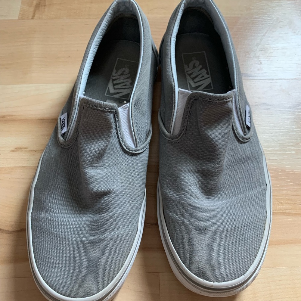 Grey slip on vans 8.5